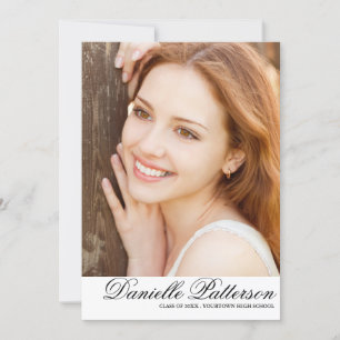 Elegante Script Foto Graduation Party Einladung