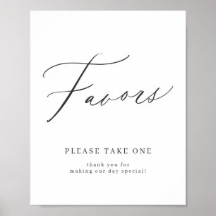 Elegante Script-Gastgeschenke Hochzeiten bitte ein Poster