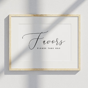 Elegante Script-Gastgeschenke Hochzeiten Signieren Poster