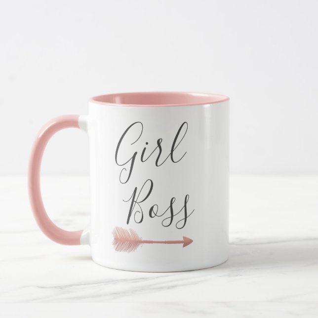 Elegante Script Girl Boss Tasse (Links)
