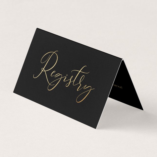 Elegante Script Gold Foil Geschenkkarte Visitenkarten (Vorderseite)