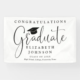 Elegante Script Graduation Party Banner