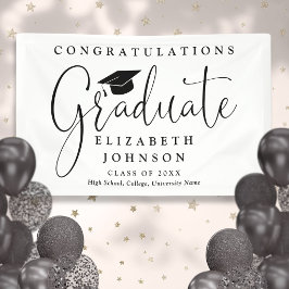 Elegante Script Graduation Party Banner
