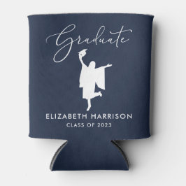 Elegante Script Graduation Party Blue Dosenkühler