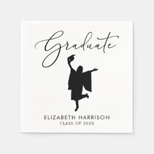 Elegante Script Graduation Party Serviette