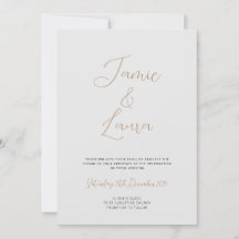 Elegante Script Gray Wedding Einladung