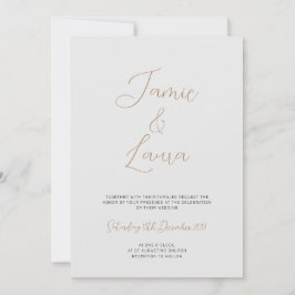 Elegante Script Gray Wedding Einladung