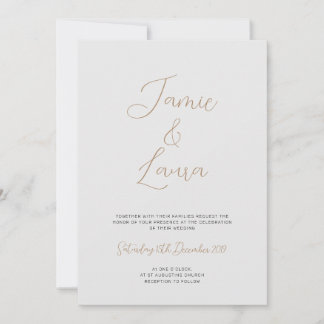 Elegante Script Gray Wedding Einladung