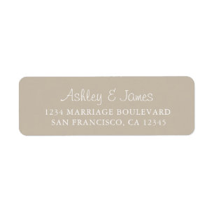 Elegante Script Gray Wedding Rücksendeadresse