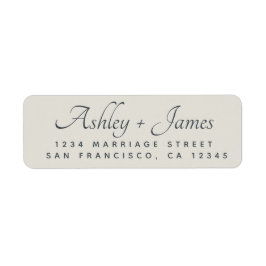 Elegante Script Gray Wedding Rücksendeadresse