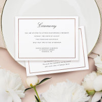 Elegante Script-Imitate Rose Gold und Border Enclo