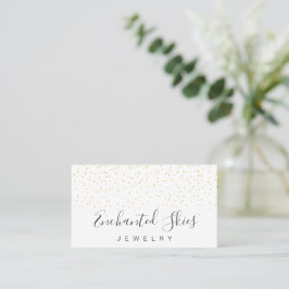 Elegante Script-Imitats Gold Confetti Business Car Visitenkarte