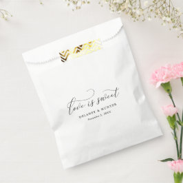 Elegante Script-Liebe ist Sweet Minimalistisch Wed Geschenktütchen