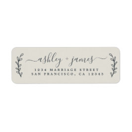 Elegante Script Light Gray Wedding Rücksendeadress