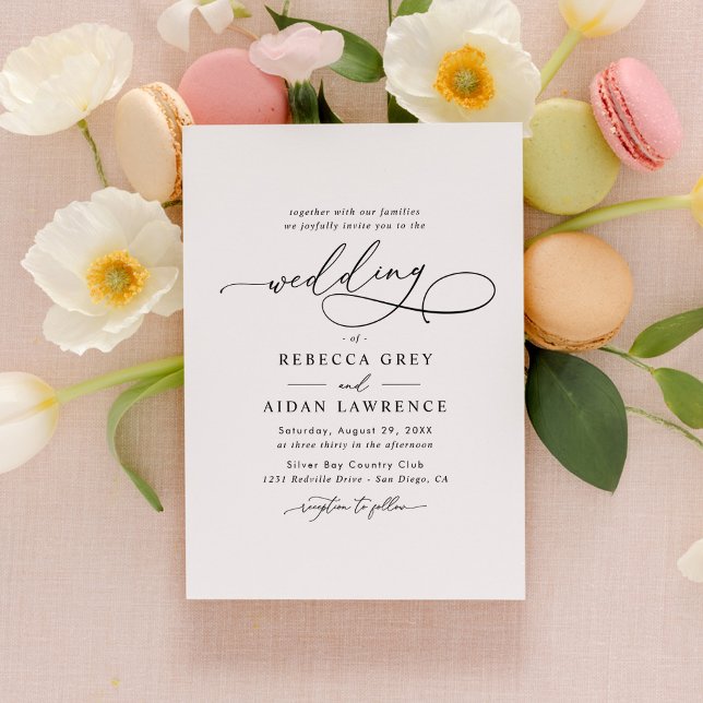 Elegante Script Minimal Wedding Einladung (Von Creator hochgeladen)