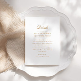 Elegante Script-Minimaldetails Hochzeit Begleitkarte
