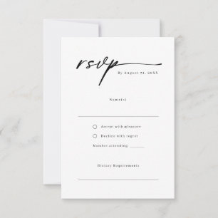 Elegante Script-Minimalistische UAWG-Antwortkarte RSVP Karte