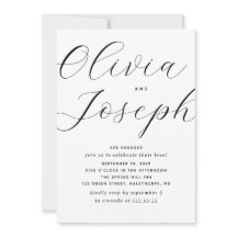 Elegante Script & Minimalistisches Foto Engagement