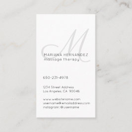 Elegante Script Monogram Black and White Vertikal Terminkarte