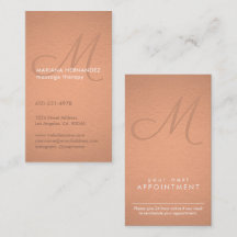 Elegante Script Monogram Imitats Kupferfolie Verti