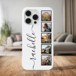 Elegante Script Monogram Personalisierte FotoColla Case-Mate iPhone Hülle<br><div class="desc">Elegante Script Monogram Personalisiert Foto Collage iPhone Case</div>