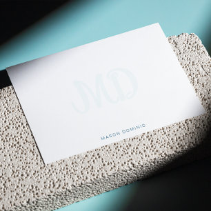 Elegante Script Monogram Watermark-Karte Mitteilungskarte