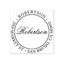 Elegante Script Name Formal Round-Rücksendeadresse