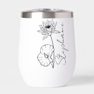 Elegante Script Name Lotus July Birth Month Blume