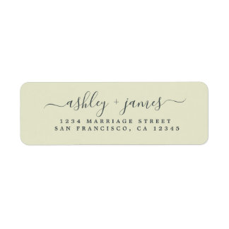 Elegante Script Pastel Green Wedding Rücksendeadre