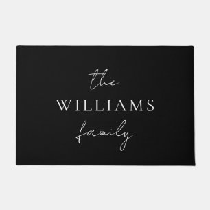 Elegante Script Personalisiert Calligrafy Family Fußmatte