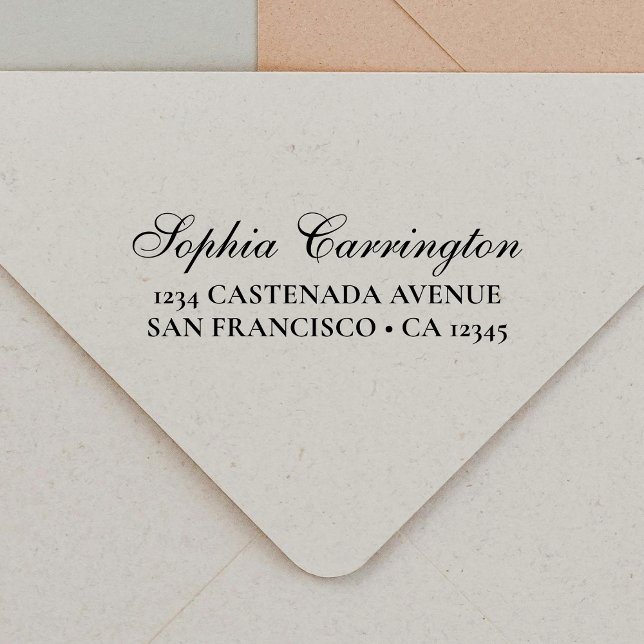 Elegante Script-Personalisierte Rücksendeadresse Permastempel (Von Creator hochgeladen)