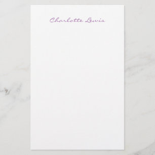 Elegante Script Plain Moderne Minimalistisch Briefpapier