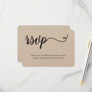 Elegante Script QR Code Generator Hochzeitswebsite RSVP Karte