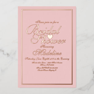 Elegante Script-Rand-Herz-Junggesellinnen-Abschied Folieneinladung