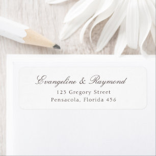 Elegante Script-Rococo-Hochzeitsadresse