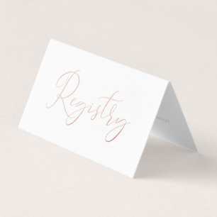 Elegante Script Rose Gold Foil Geschenkkarte Visitenkarten