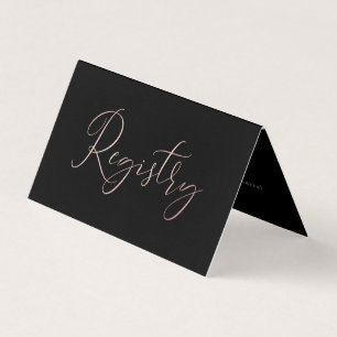 Elegante Script Rose Gold Foil Geschenkkarte Visitenkarten