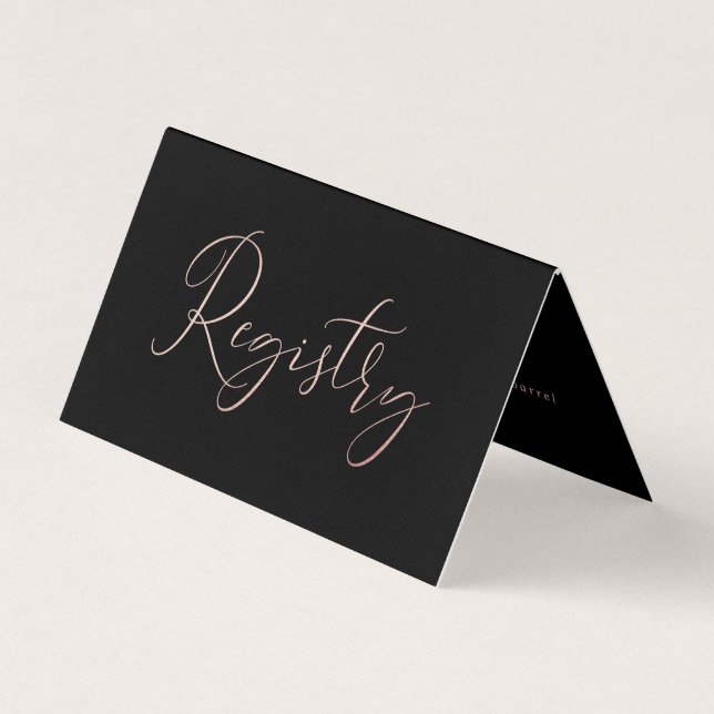 Elegante Script Rose Gold Foil Geschenkkarte Visitenkarten (Vorderseite)