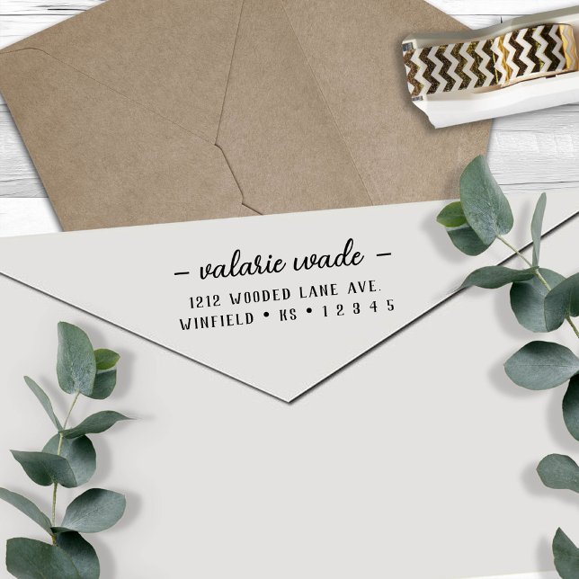 Elegante Script-Rücksendeadresse Permastempel (Von Creator hochgeladen)