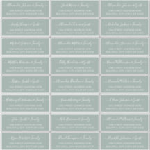 Elegante Script Sage Green Wedding Guest Address