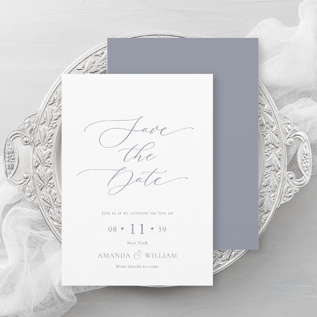 Elegante Script Save the Date Card Einladung (Von Creator hochgeladen)