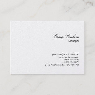 Elegante Script Schlicht Chubby Business Card Visitenkarte