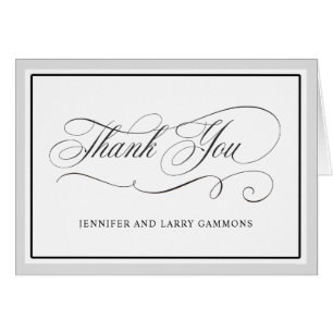 Elegante Script-Schnörkel Hochzeit Vielen Dank