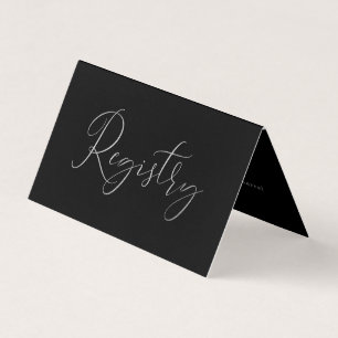 Elegante Script Silver Foil Geschenkkarte Visitenkarten