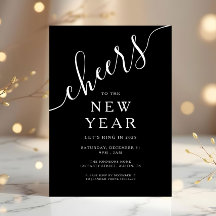 Elegante Script Silvester-Party Einladung
