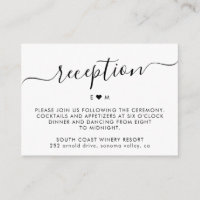 Elegante Script Simple Monogram Wedding Reception