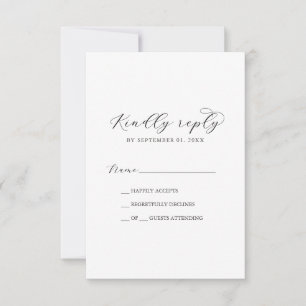 Elegante Script Simple RSVP Card