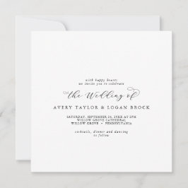 Elegante Script Square Hochzeit Einladung