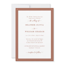 Elegante Script Terracotta Wedding