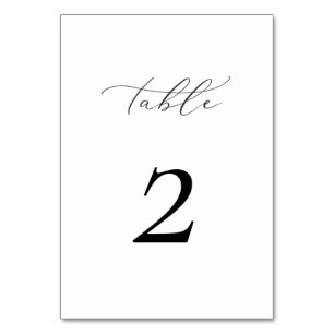 Elegante Script-Tischnummer Tischnummer